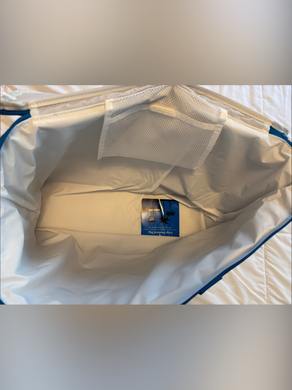 Trader Joe's Blue Canvas Market Tote - Picture 5 of 5